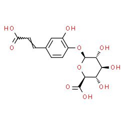 ChemSpider 2D Image | 4-[(E)-2-Carboxyvinyl]-2-hydroxyphenyl beta-D-glucopyranosiduronic acid | C15H16O10