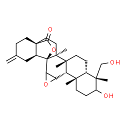 ChemSpider 2D Image | (1S,5S,6S,10R,11S,14R,15S,18S,23S)-9-Hydroxy-10-(hydroxymethyl)-6,10,14,15-tetramethyl-21-methylene-3,24-dioxaheptacyclo[16.5.2.0~1,15~.0~2,4~.0~5,14~.0~6,11~.0~18,23~]pentacosan-25-one | C29H42O5