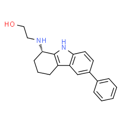 ChemSpider 2D Image | 2-{[(1S)-6-Phenyl-2,3,4,9-tetrahydro-1H-carbazol-1-yl]amino}ethanol | C20H22N2O