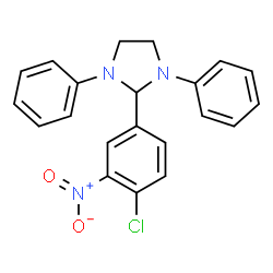 ChemSpider 2D Image | 2-(4-Chloro-3-nitrophenyl)-1,3-diphenylimidazolidine | C21H18ClN3O2
