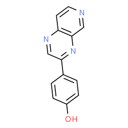 ChemSpider 2D Image | 4-(Pyrido[3,4-b]pyrazin-3-yl)phenol | C13H9N3O