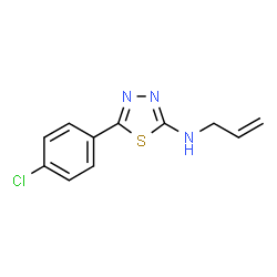 ChemSpider 2D Image | N-Allyl-5-(4-chlorophenyl)-1,3,4-thiadiazol-2-amine | C11H10ClN3S