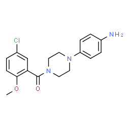 ChemSpider 2D Image | [4-(4-Aminophenyl)-1-piperazinyl](5-chloro-2-methoxyphenyl)methanone | C18H20ClN3O2