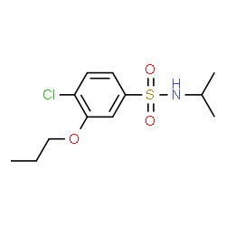 ChemSpider 2D Image | 4-Chloro-N-isopropyl-3-propoxybenzenesulfonamide | C12H18ClNO3S