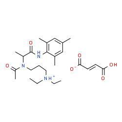 ChemSpider 2D Image | 3-{Acetyl[1-(mesitylamino)-1-oxo-2-propanyl]amino}-N,N-diethyl-1-propanaminium (2E)-3-carboxyacrylate | C25H39N3O6