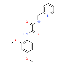 ChemSpider 2D Image | N-(2,4-Dimethoxyphenyl)-N'-(2-pyridinylmethyl)ethanediamide | C16H17N3O4
