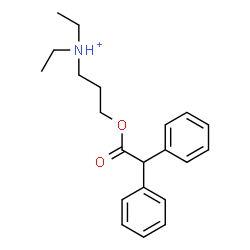 ChemSpider 2D Image | 3-(2,2-Diphenylacetoxy)-N,N-diethyl-1-propanaminium | C21H28NO2