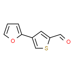 ChemSpider 2D Image | 4-(2-Furyl)-2-thiophenecarbaldehyde | C9H6O2S