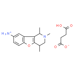 ChemSpider 2D Image | 1,2,4-Trimethyl-1,2,3,4-tetrahydro[1]benzofuro[3,2-c]pyridin-8-aminium 3-carboxypropanoate | C18H24N2O5