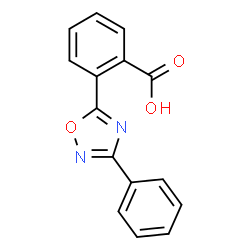 ChemSpider 2D Image | 2-(3-Phenyl-1,2,4-oxadiazol-5-yl)benzoic acid | C15H10N2O3