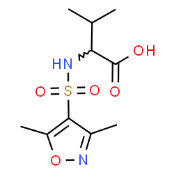 ChemSpider 2D Image | N-[(3,5-Dimethyl-1,2-oxazol-4-yl)sulfonyl]valine | C10H16N2O5S