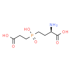 ChemSpider 2D Image | (2R)-2-Amino-4-[(2-carboxyethyl)(hydroxy)phosphoryl]butanoic acid | C7H14NO6P