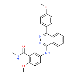 ChemSpider 2D Image | 2-Methoxy-5-{[4-(4-methoxyphenyl)-1-phthalazinyl]amino}-N-methylbenzamide | C24H22N4O3