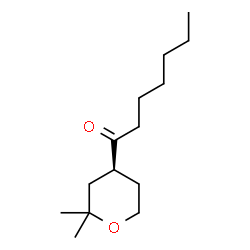 ChemSpider 2D Image | 1-[(4S)-2,2-Dimethyltetrahydro-2H-pyran-4-yl]-1-heptanone | C14H26O2