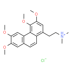 ChemSpider 2D Image | N,N-Dimethyl-2-(3,4,6,7-tetramethoxy-1-phenanthryl)ethanaminium chloride | C22H28ClNO4