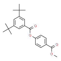 ChemSpider 2D Image | 3,5-Di-tert-butyl-benzoic acid 4-methoxycarbonyl-phenyl ester | C23H28O4