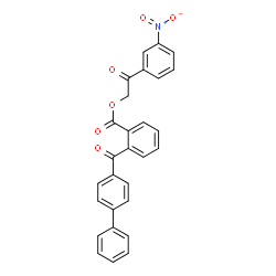 ChemSpider 2D Image | 2-(3-Nitrophenyl)-2-oxoethyl 2-(4-biphenylylcarbonyl)benzoate | C28H19NO6