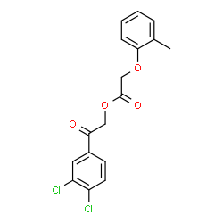 ChemSpider 2D Image | 2-(3,4-Dichlorophenyl)-2-oxoethyl (2-methylphenoxy)acetate | C17H14Cl2O4