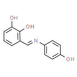 ChemSpider 2D Image | 3-[(4-Hydroxy-phenylimino)-methyl]-benzene-1,2-diol | C13H11NO3