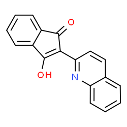 ChemSpider 2D Image | 3-Hydroxy-2-(2-quinolinyl)-1H-inden-1-one | C18H11NO2