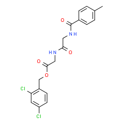 ChemSpider 2D Image | 2,4-Dichlorobenzyl N-(4-methylbenzoyl)glycylglycinate | C19H18Cl2N2O4