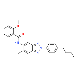 ChemSpider 2D Image | N-[2-(4-Butylphenyl)-6-methyl-2H-benzotriazol-5-yl]-2-methoxybenzamide | C25H26N4O2
