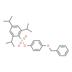 ChemSpider 2D Image | 4-(Benzyloxy)phenyl 2,4,6-triisopropylbenzenesulfonate | C28H34O4S