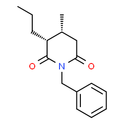 ChemSpider 2D Image | (3R,4R)-1-Benzyl-4-methyl-3-propyl-2,6-piperidinedione | C16H21NO2