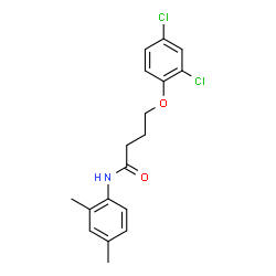 ChemSpider 2D Image | 4-(2,4-Dichlorophenoxy)-N-(2,4-dimethylphenyl)butanamide | C18H19Cl2NO2