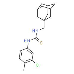 ChemSpider 2D Image | 1-(Adamantan-1-ylmethyl)-3-(3-chloro-4-methylphenyl)thiourea | C19H25ClN2S