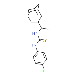 ChemSpider 2D Image | 1-[1-(Adamantan-1-yl)ethyl]-3-(4-chlorophenyl)thiourea | C19H25ClN2S