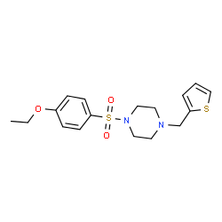 ChemSpider 2D Image | 1-[(4-Ethoxyphenyl)sulfonyl]-4-(2-thienylmethyl)piperazine | C17H22N2O3S2