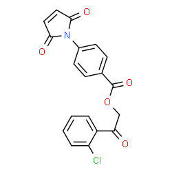 ChemSpider 2D Image | 2-(2-Chlorophenyl)-2-oxoethyl 4-(2,5-dioxo-2,5-dihydro-1H-pyrrol-1-yl)benzoate | C19H12ClNO5