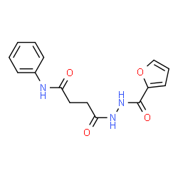 ChemSpider 2D Image | 4-[2-(2-Furoyl)hydrazino]-4-oxo-N-phenylbutanamide | C15H15N3O4