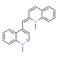 ChemSpider 2D Image | 1-Methyl-4-[(Z)-(1-methyl-2(1H)-quinolinylidene)methyl]quinolinium | C21H19N2