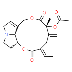 ChemSpider 2D Image | 11,16-Dioxo-13,19-didehydrosenecionan-12-yl acetate | C20H25NO6