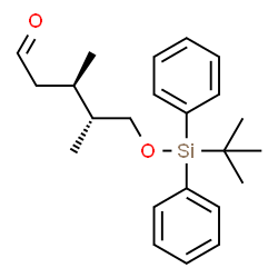 ChemSpider 2D Image | (3R,4R)-3,4-Dimethyl-5-{[(2-methyl-2-propanyl)(diphenyl)silyl]oxy}pentanal | C23H32O2Si