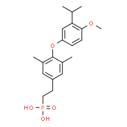 ChemSpider 2D Image | {2-[4-(3-Isopropyl-4-methoxyphenoxy)-3,5-dimethylphenyl]ethyl}phosphonic acid | C20H27O5P