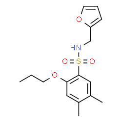 ChemSpider 2D Image | N-(2-Furylmethyl)-4,5-dimethyl-2-propoxybenzenesulfonamide | C16H21NO4S
