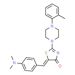 ChemSpider 2D Image | 5-(4-Dimethylamino-benzylidene)-2-(4-o-tolyl-piperazin-1-yl)-thiazol-4-one | C23H26N4OS