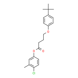 ChemSpider 2D Image | 4-Chloro-3-methylphenyl 4-(4-tert-butylphenoxy)butanoate | C21H25ClO3