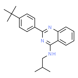 ChemSpider 2D Image | 2-(4-tert-Butylphenyl)-N-isobutylquinazolin-4-amine | C22H27N3