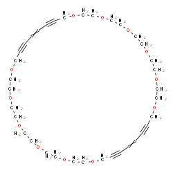 ChemSpider 2D Image | 1,4,7,10,13,16,25,28,31,34,37,40-Dodecaoxacyclooctatetraconta-20,44-diene-18,22,42,46-tetrayne | C36H52O12