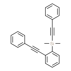ChemSpider 2D Image | Dimethyl(phenylethynyl)[2-(phenylethynyl)phenyl]silane | C24H20Si