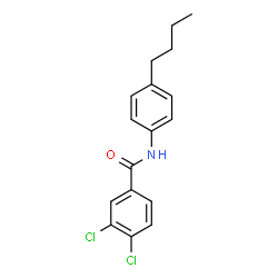 ChemSpider 2D Image | N-(4-Butylphenyl)-3,4-dichlorobenzamide | C17H17Cl2NO