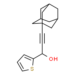 ChemSpider 2D Image | 3-(Adamantan-1-yl)-1-(2-thienyl)-2-propyn-1-ol | C17H20OS