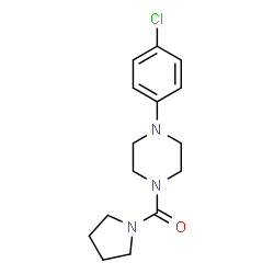 ChemSpider 2D Image | [4-(4-Chlorophenyl)-1-piperazinyl](1-pyrrolidinyl)methanone | C15H20ClN3O