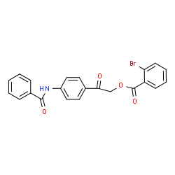 ChemSpider 2D Image | 2-[4-(Benzoylamino)phenyl]-2-oxoethyl 2-bromobenzoate | C22H16BrNO4