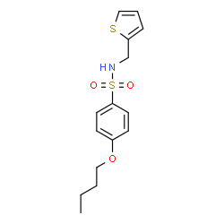 ChemSpider 2D Image | 4-Butoxy-N-(2-thienylmethyl)benzenesulfonamide | C15H19NO3S2