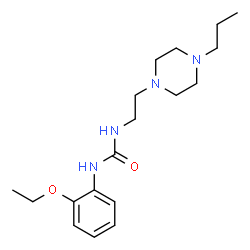 ChemSpider 2D Image | 1-(2-Ethoxyphenyl)-3-[2-(4-propyl-1-piperazinyl)ethyl]urea | C18H30N4O2